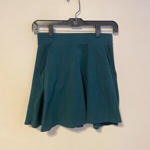 Forever 21 High Waist A Line Skater Flared Mini Skirt Teal Turquoise Size Small
